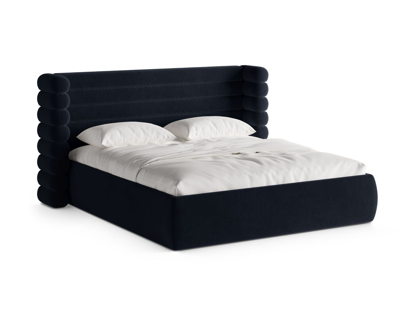 Bett Samt Beige Mount — Royal Blue