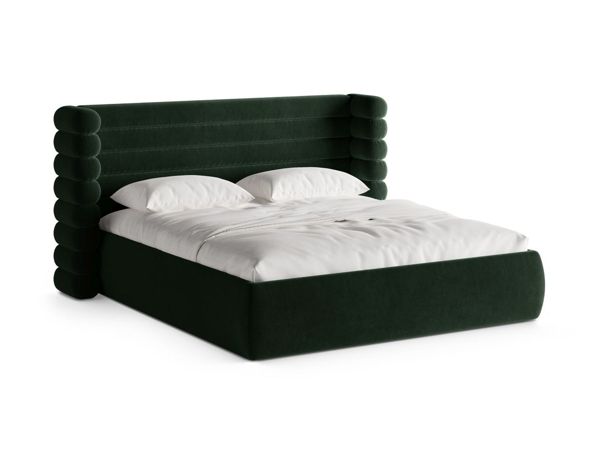 Mount Storage Bed With Headboard — Bottle Green