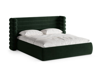 Bett Samt Beige Mount — Bottle Green