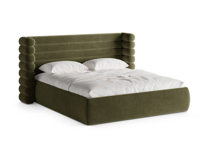 Bett Samt Beige Mount — Green