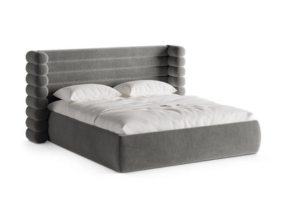 Bett Samt Beige Mount — Grey