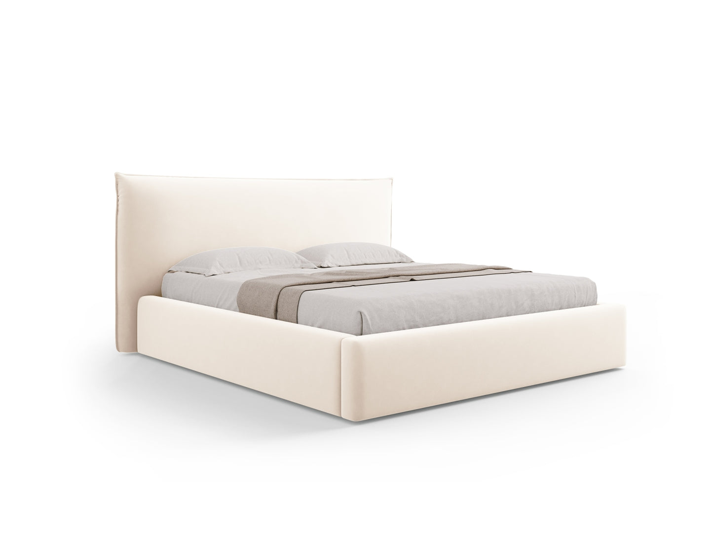 Bett Samt Schwarz Kaelle — Light Beige