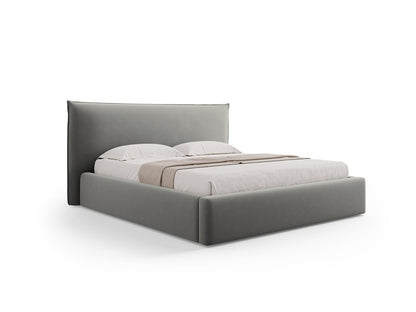 Bett Samt Schwarz Kaelle — Light Grey