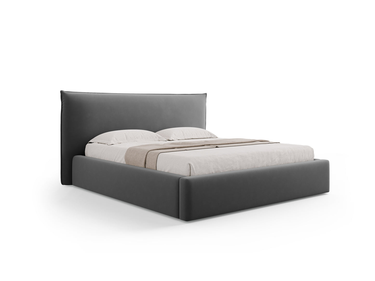 Bett Samt Schwarz Kaelle — Grey