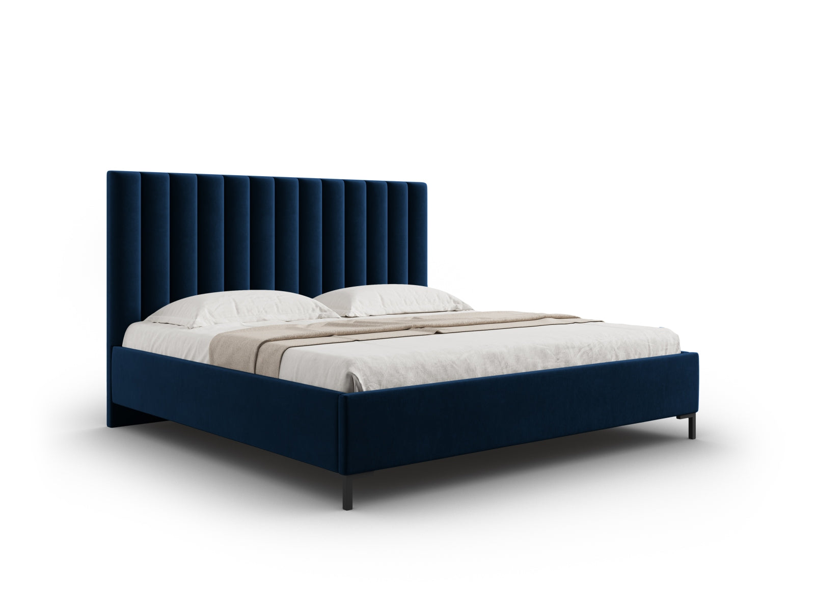 Allison Storage Bed With Headboard — Royal Blue