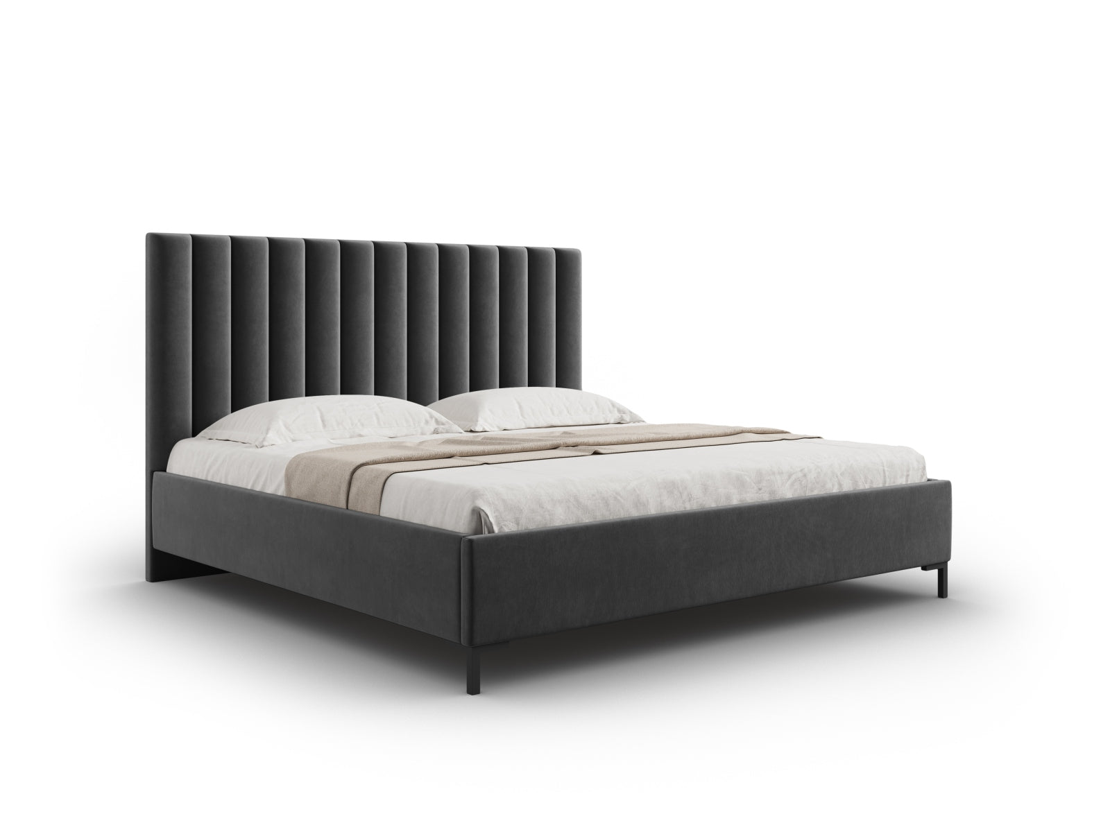 Allison Storage Bed With Headboard — Grey