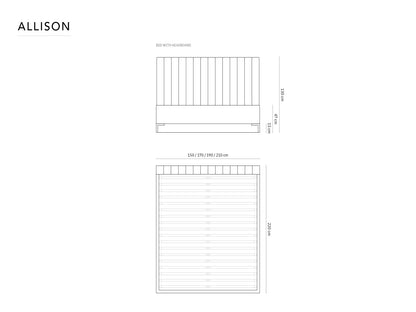 Bett Samt Schwarz Allison — Ansicht 6