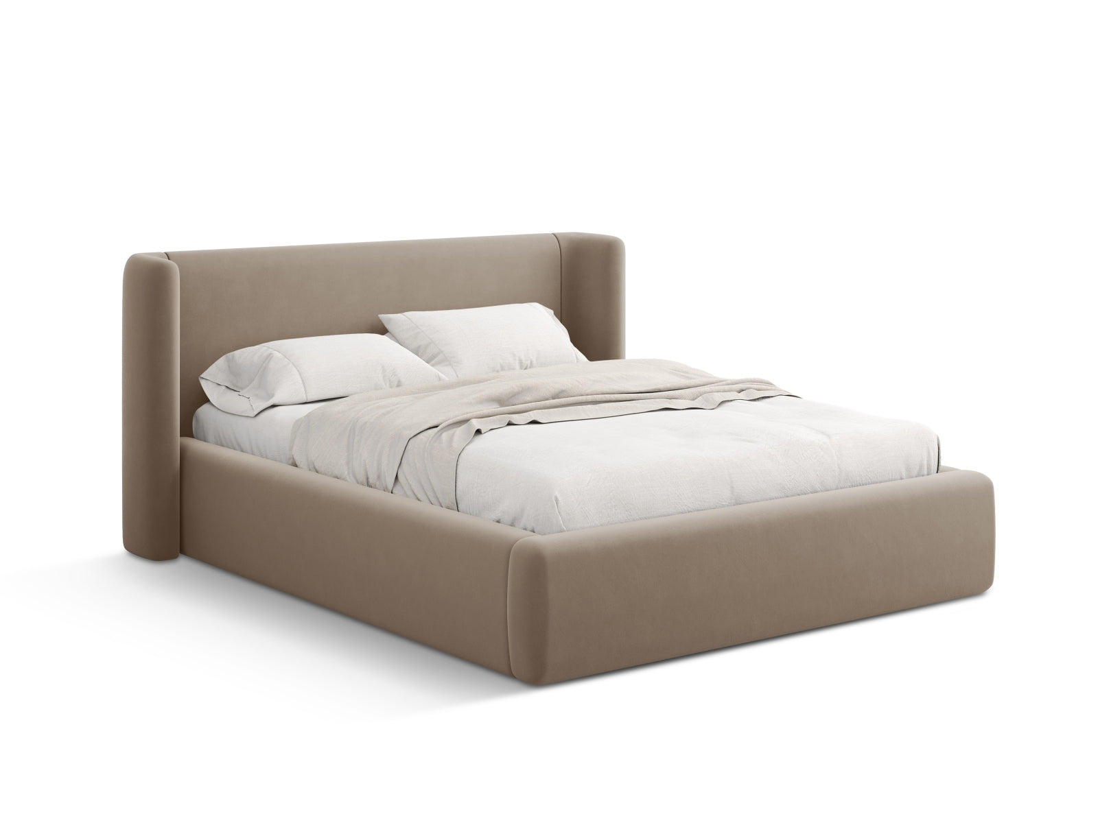 Bett Samt Cappuccino Jolene — Cappuccino
