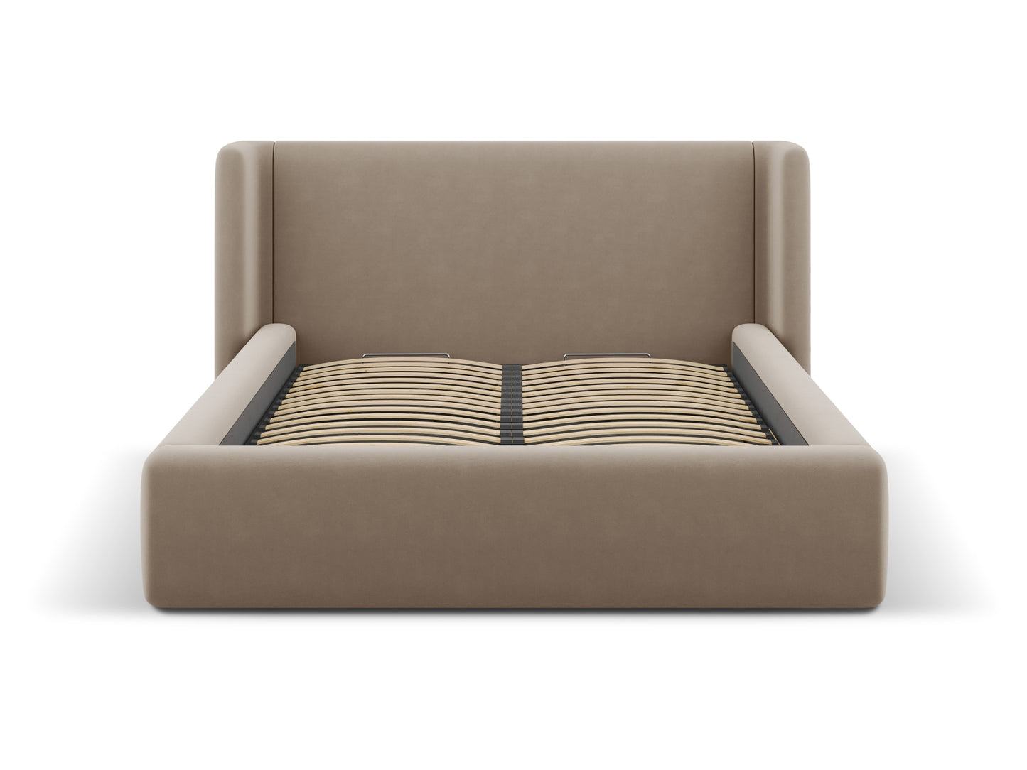 Bett Samt Cappuccino Jolene — Detailansicht