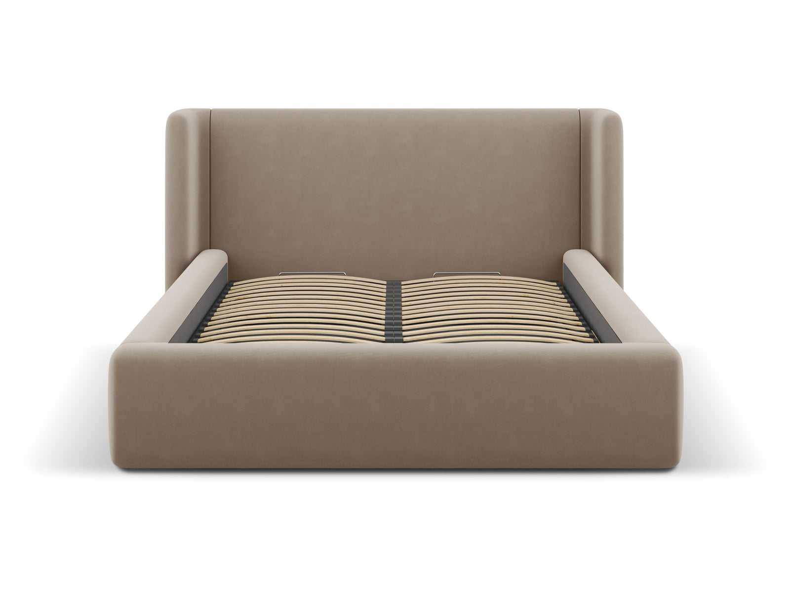 Bett Samt Cappuccino Jolene — Detailansicht