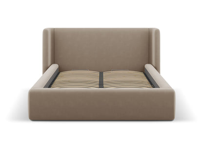 Bett Samt Cappuccino Jolene — Detailansicht