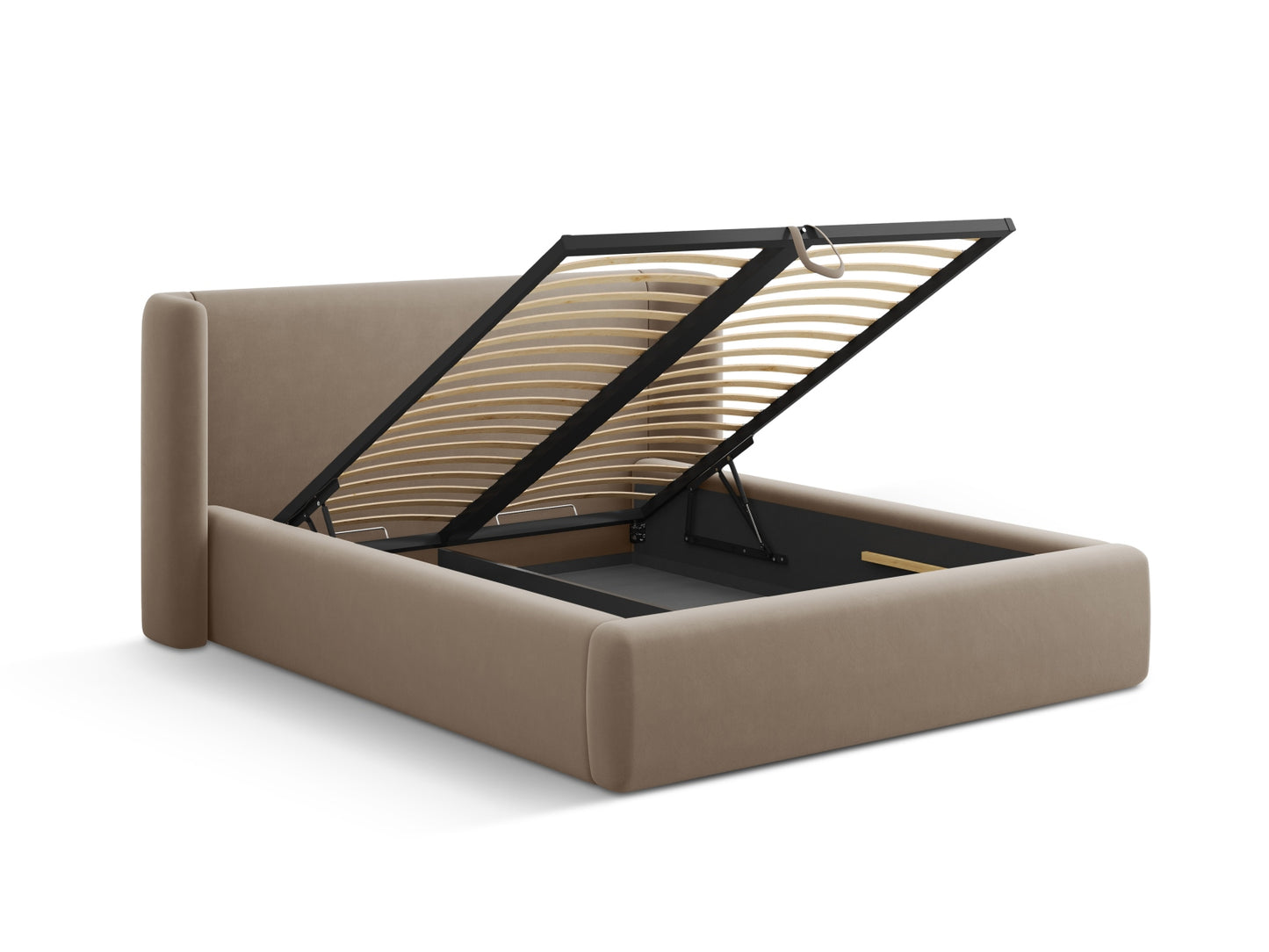 Bett Samt Cappuccino Jolene — Ansicht 4