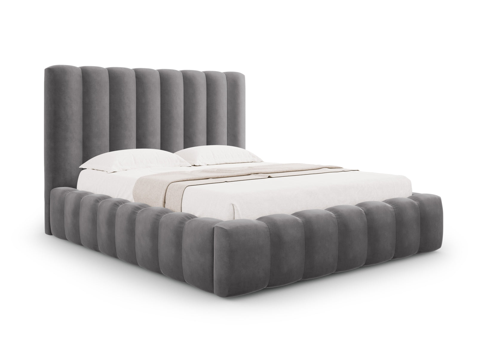 Kelp Storage Bed With Headboard — Grey