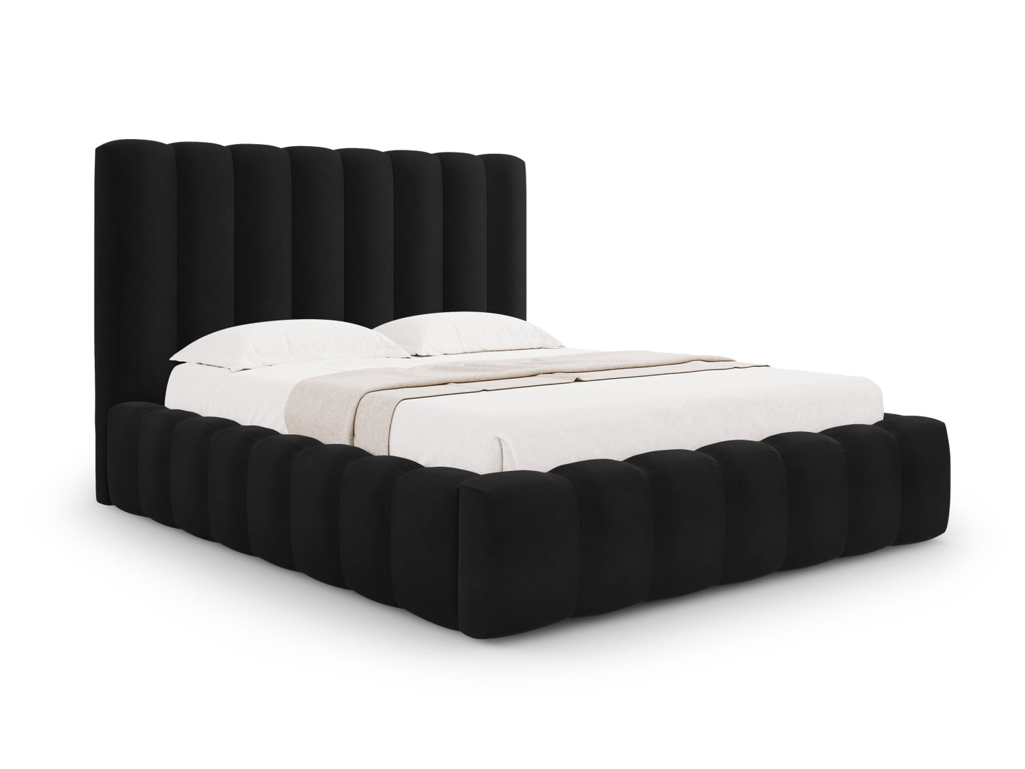 Bett Samt Schwarz Kelp — Black