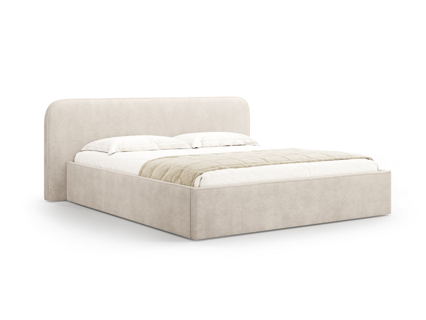 Bett Strukturstoff Beige Elizabeth — Beige