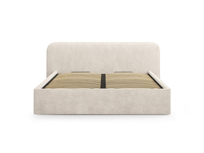 Bett Strukturstoff Beige Elizabeth — Detailansicht