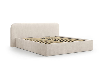 Bett Strukturstoff Beige Elizabeth — Maße und Details