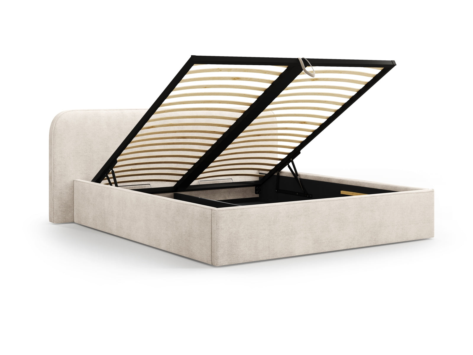 Bett Strukturstoff Beige Elizabeth — Ansicht 4