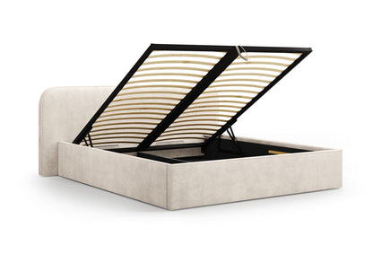 Bett Strukturstoff Beige Elizabeth — Ansicht 4