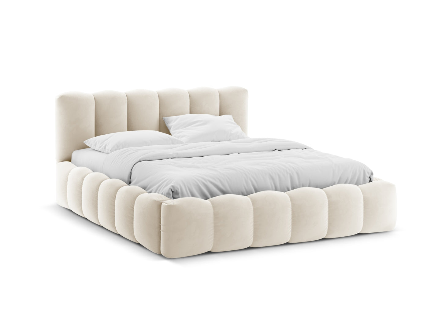 Bett Samt Beige Lupine — Beige