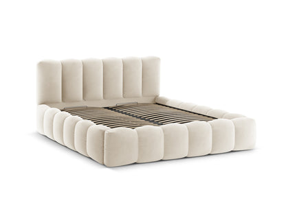 Bett Samt Beige Lupine — Detailansicht