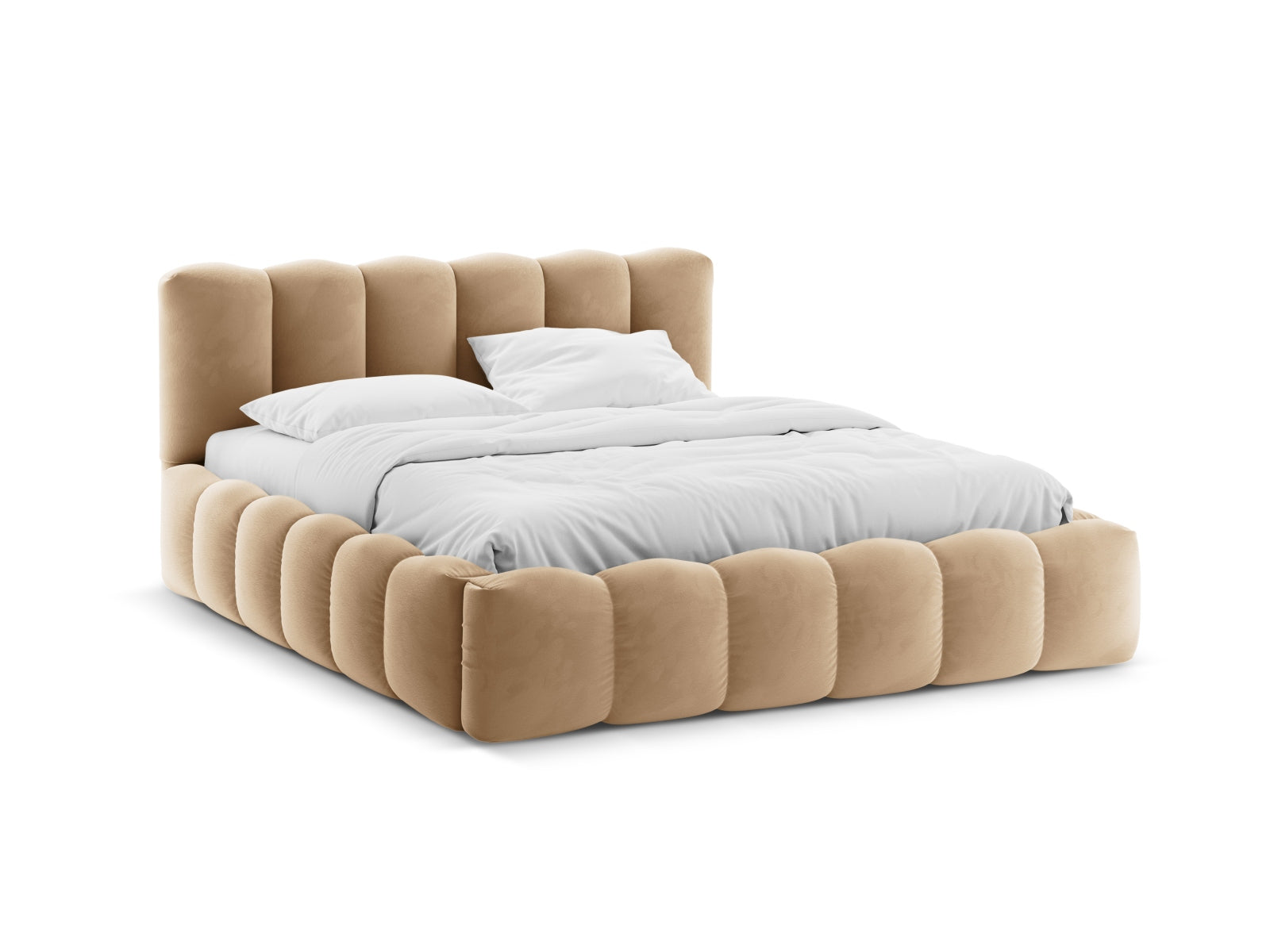 Lupine Storage Bed With Headboard — Sand