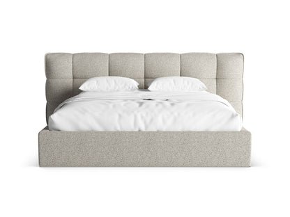 Bett Strukturstoff Beige Melange Eric — Detailansicht
