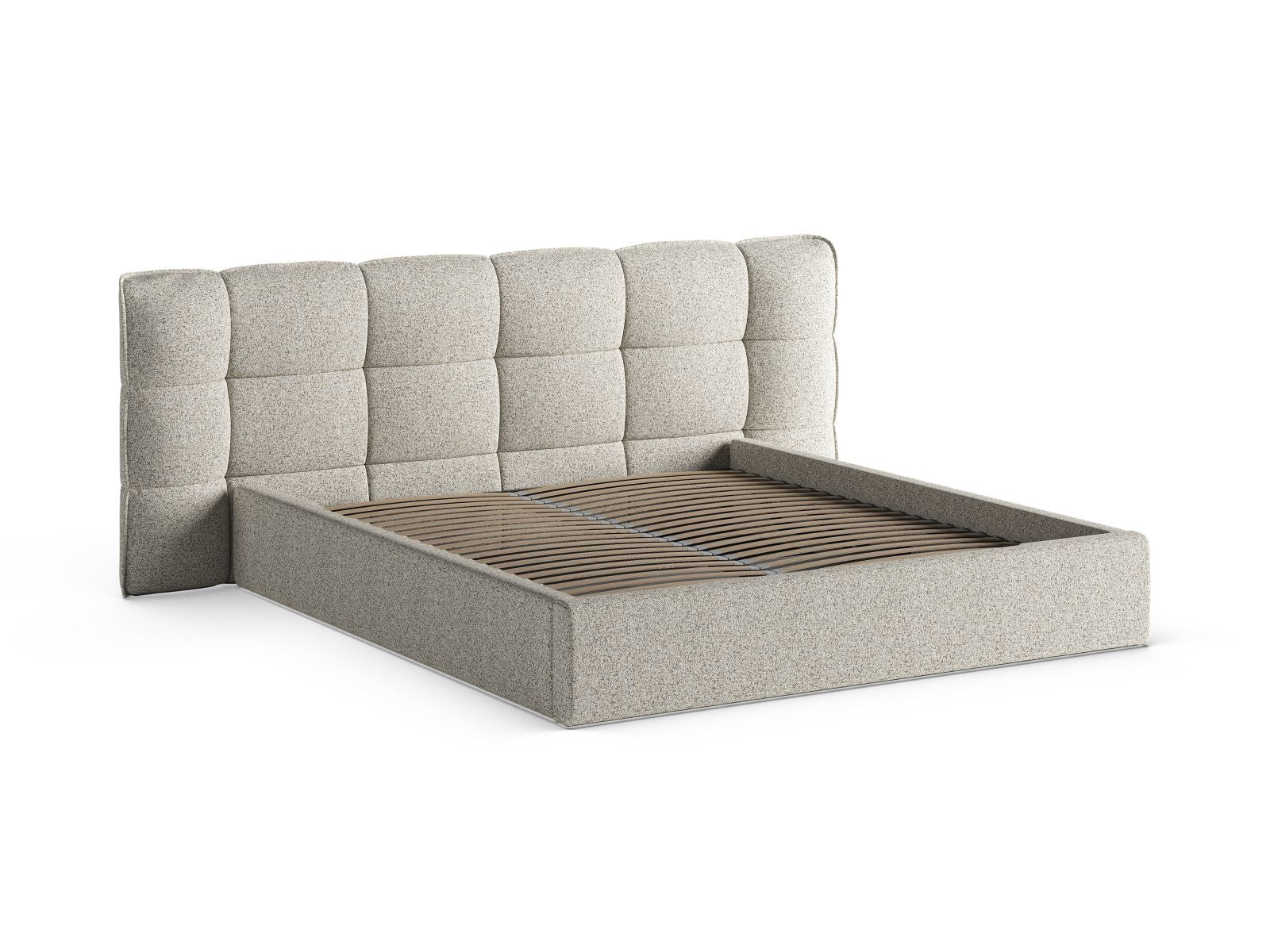 Bett Strukturstoff Beige Melange Eric — Maße und Details