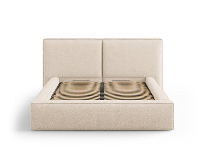 Bett Bouclé Beige Jodie — Detailansicht
