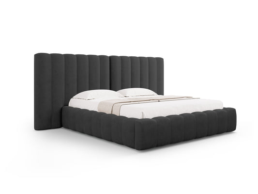 Kelp Storage Bed With Double Headboard — Anthracite