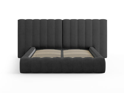 Bett Strukturstoff Anthrazit Kelp — Wohnbeispiel