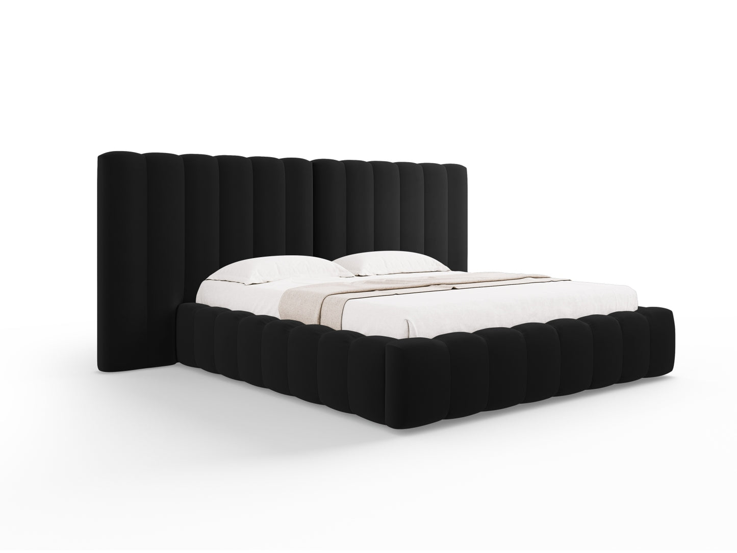Bett Samt Schwarz Kelp — Black