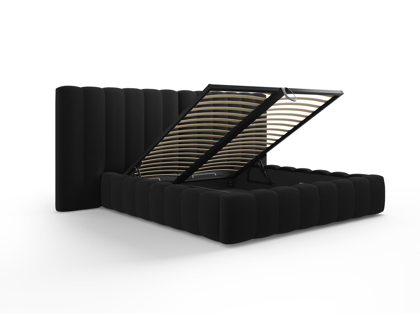 Bett Samt Schwarz Kelp — Maße und Details