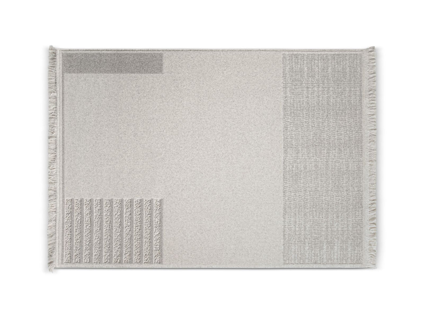 Teppich Wool Hellgrau Form — Light Grey
