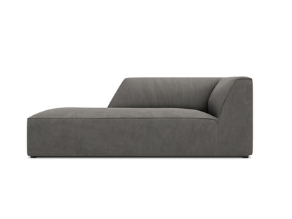 Chaiselongue Cord Schwarz Ruby — Blue