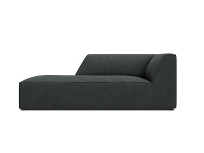Chaiselongue Cord Schwarz Ruby — Wohnbeispiel
