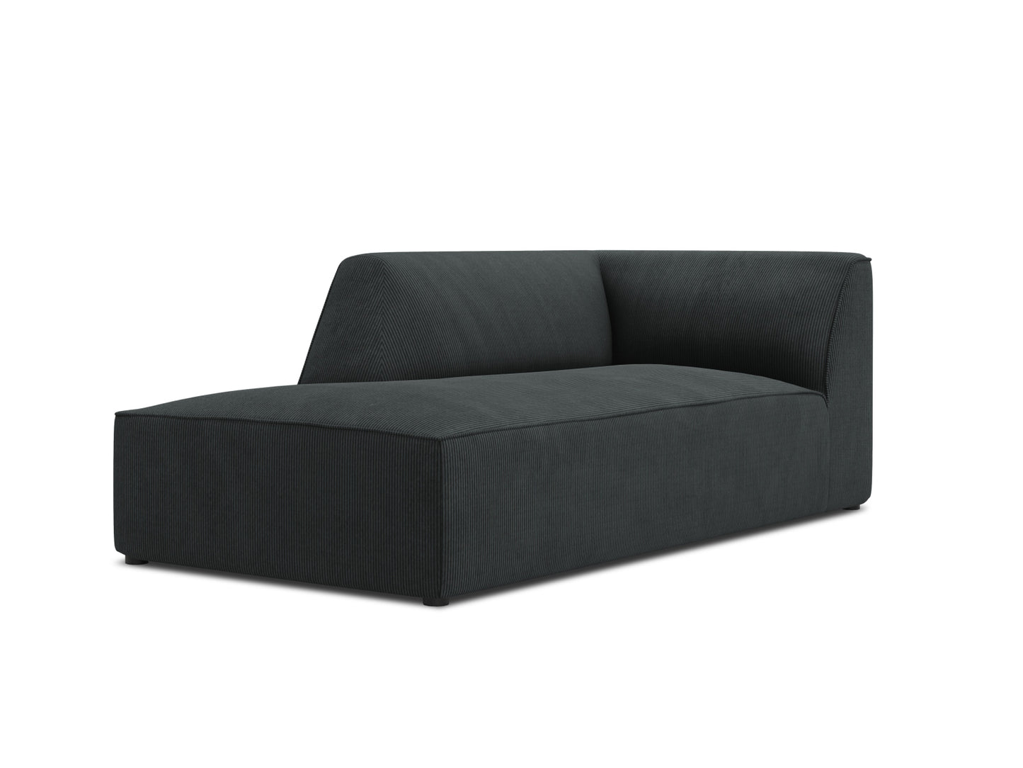 Chaiselongue Cord Schwarz Ruby — Detailansicht