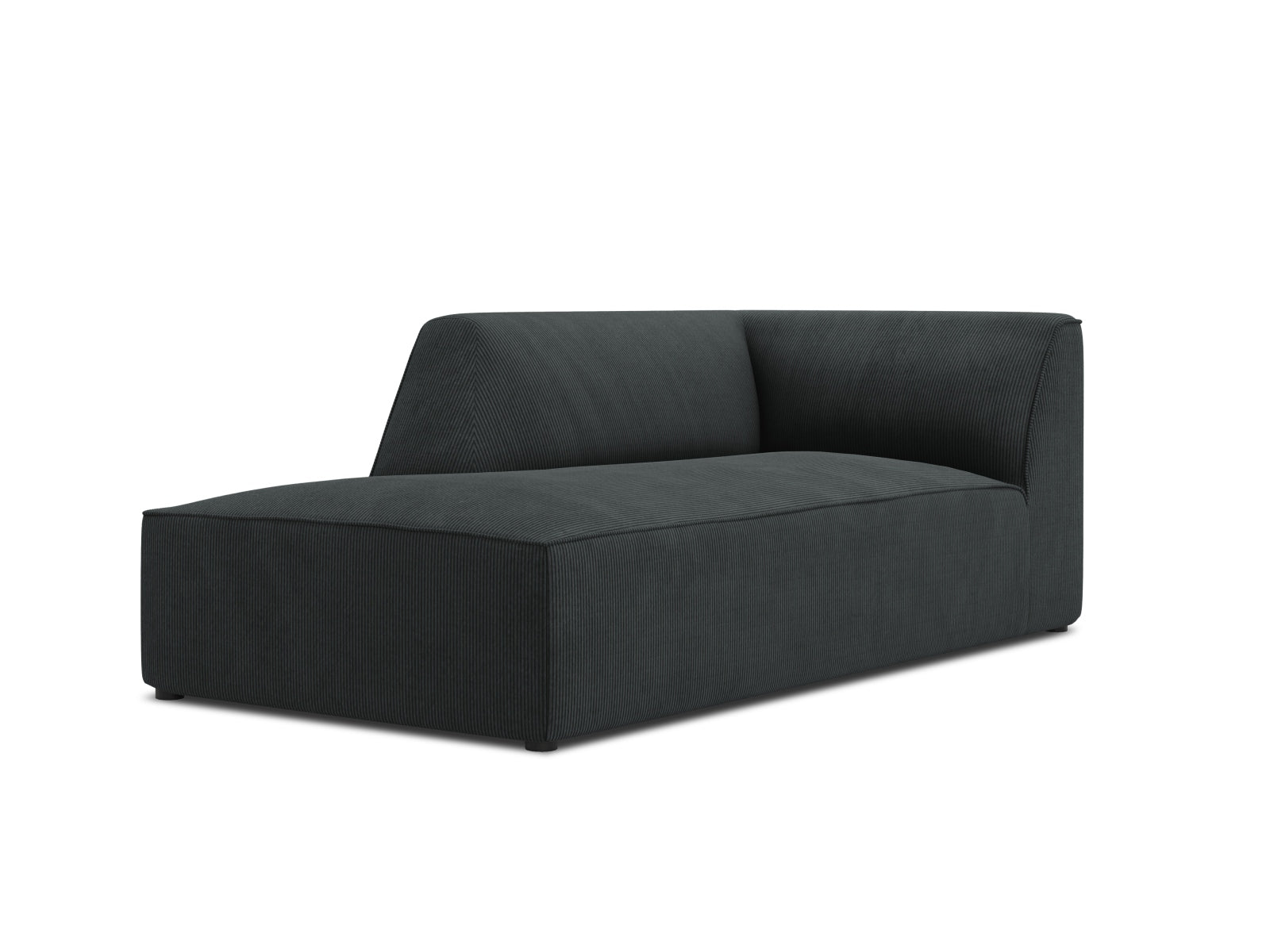 Chaiselongue Cord Schwarz Ruby — Detailansicht