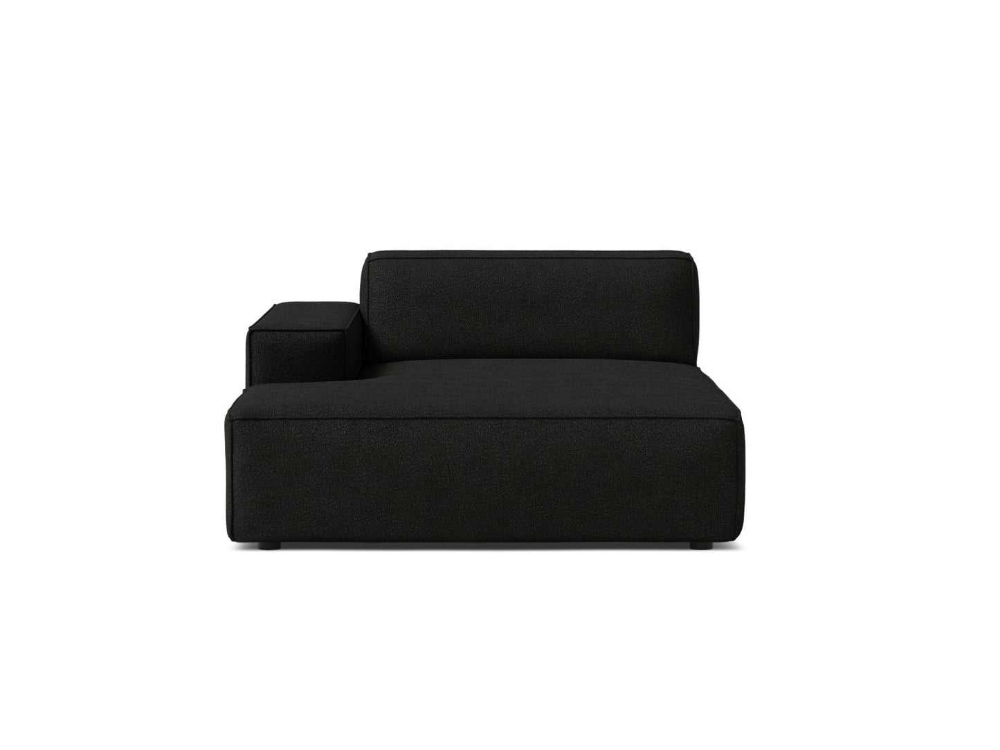 Chaiselongue Bouclé Beige Jodie — Black