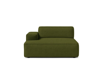 Chaiselongue Bouclé Beige Jodie — Dark Olive Green