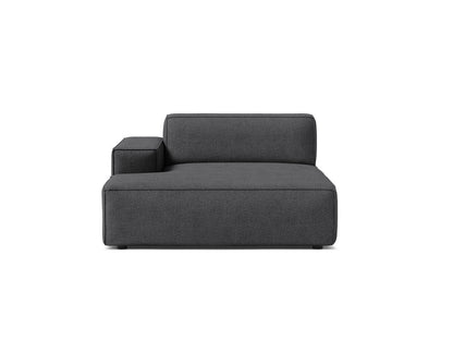 Chaiselongue Bouclé Beige Jodie — Dark Grey