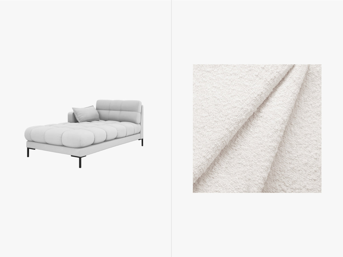 Mamaia Chaise Longue, 102x185 cm — White / Left