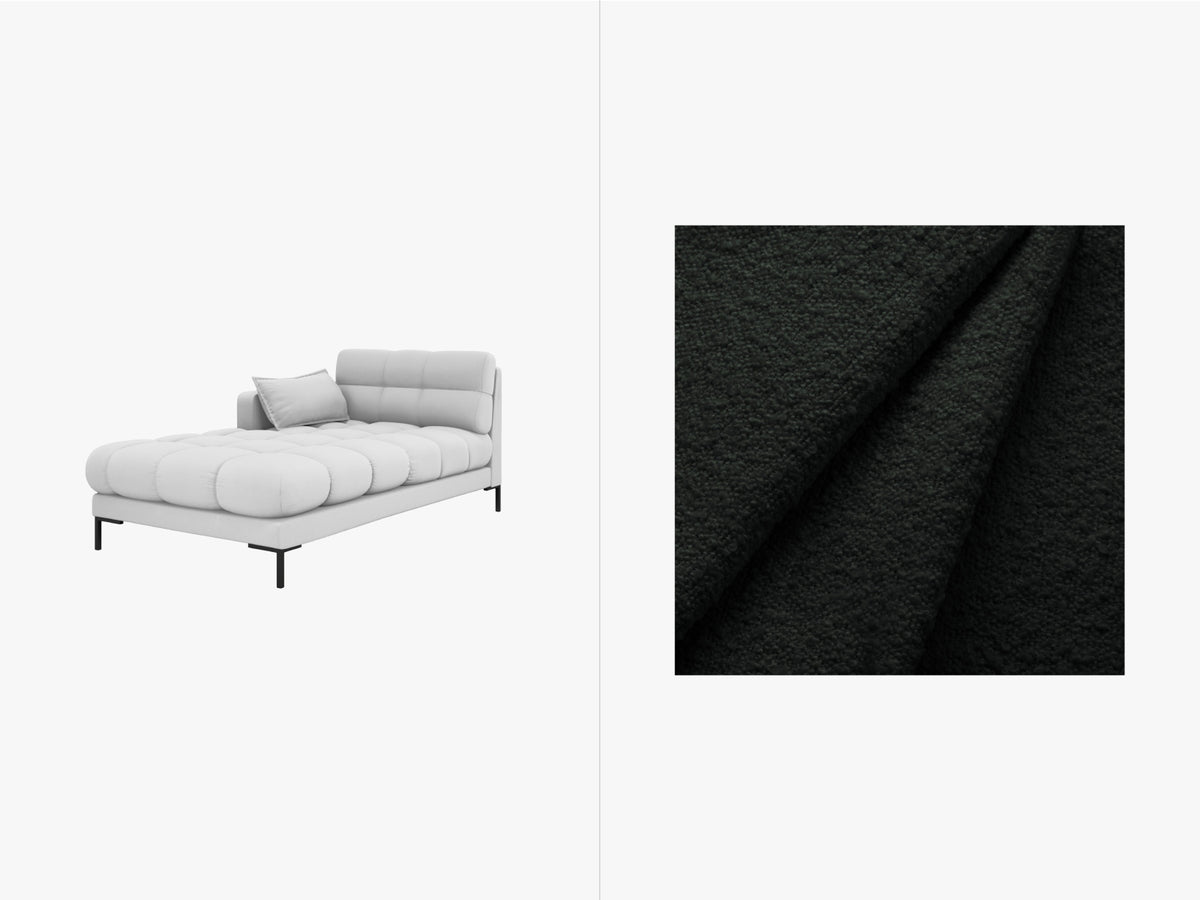 Mamaia Chaise Longue, 102x185 cm — Black / Left