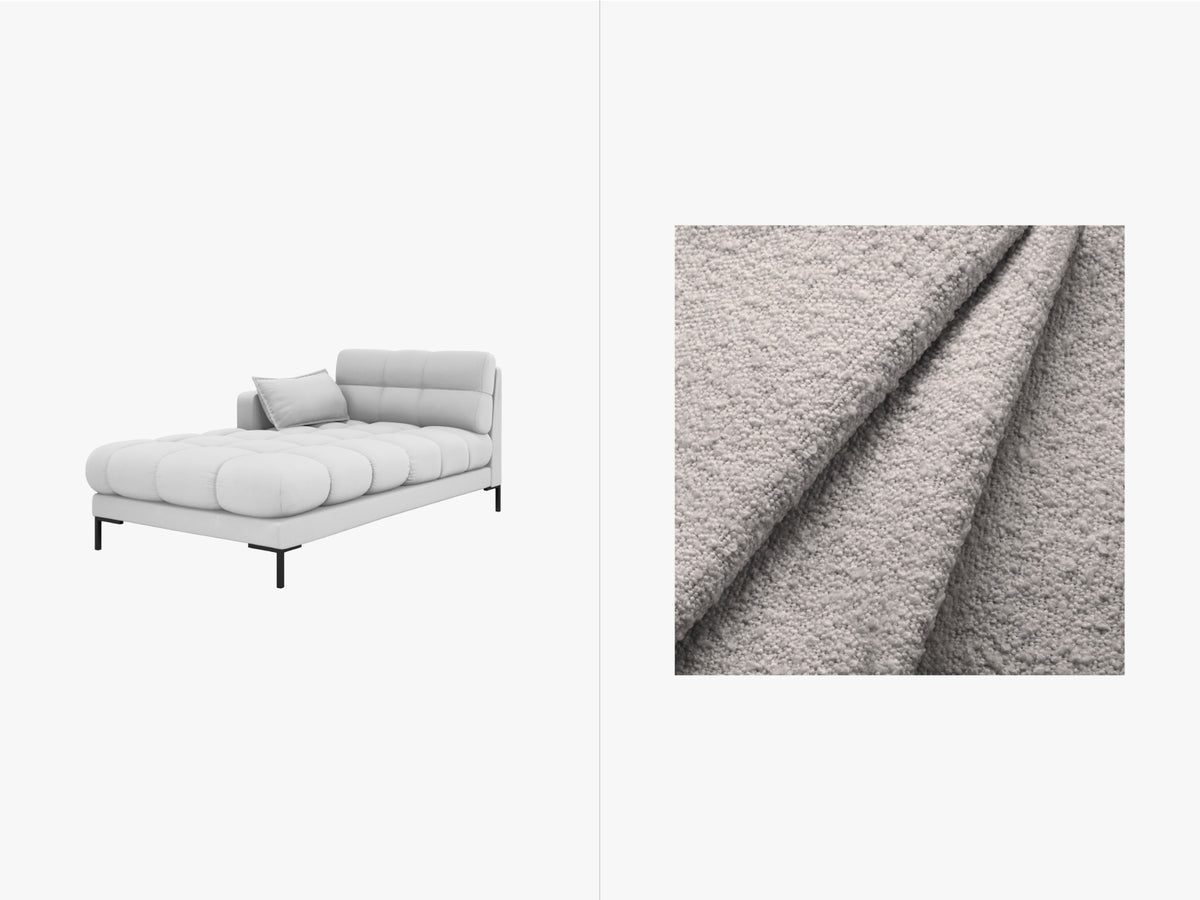 Mamaia Chaise Longue, 102x185 cm — Light Grey / Left