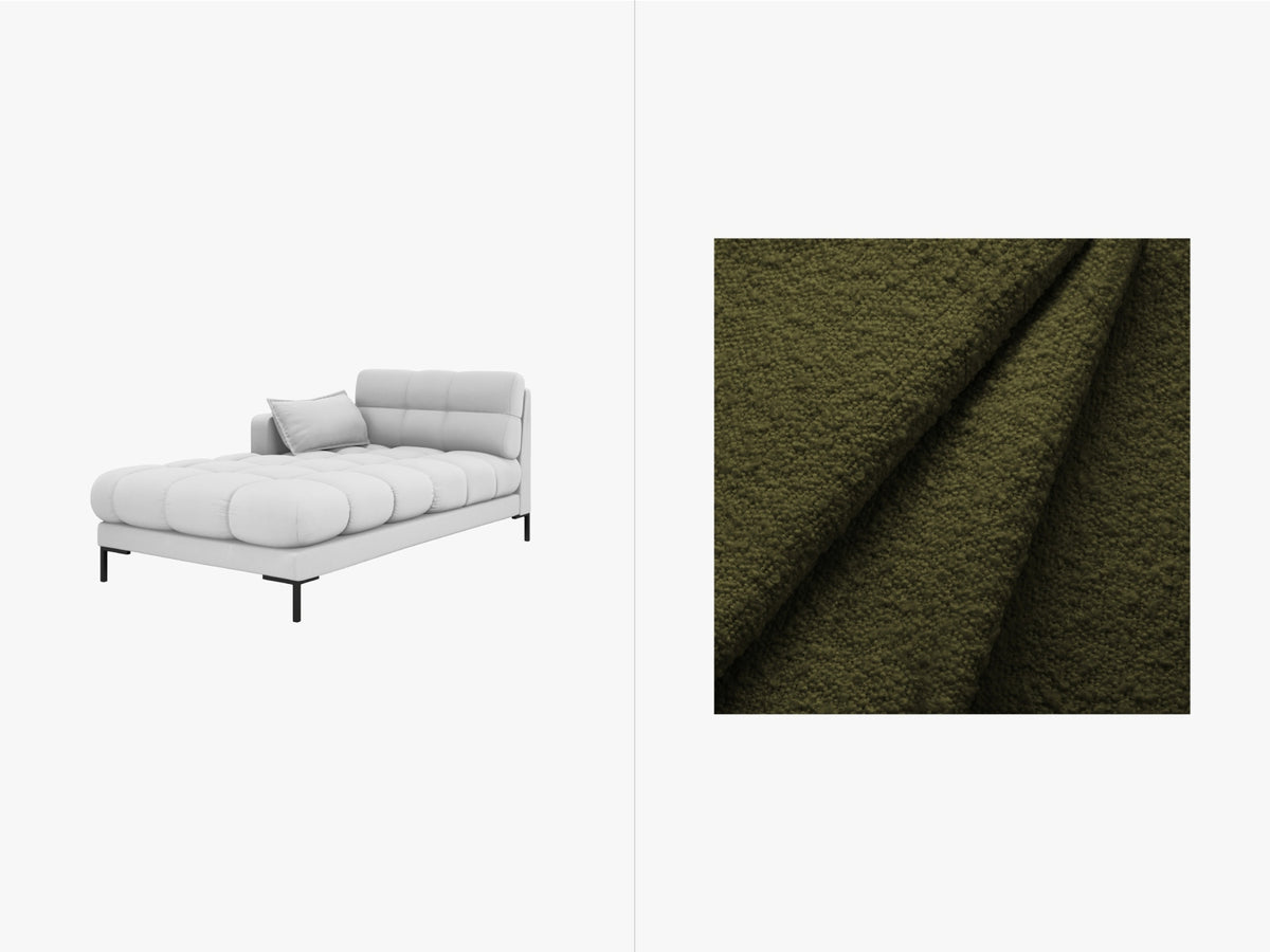 Mamaia Chaise Longue, 102x185 cm — Dark Olive Green / Left