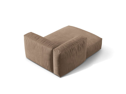 Chaiselongue Samt Dunkelbeige Martina — Maße und Details