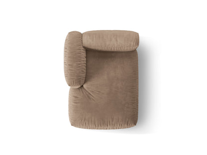 Chaiselongue Samt Dunkelbeige Martina — Ansicht 4