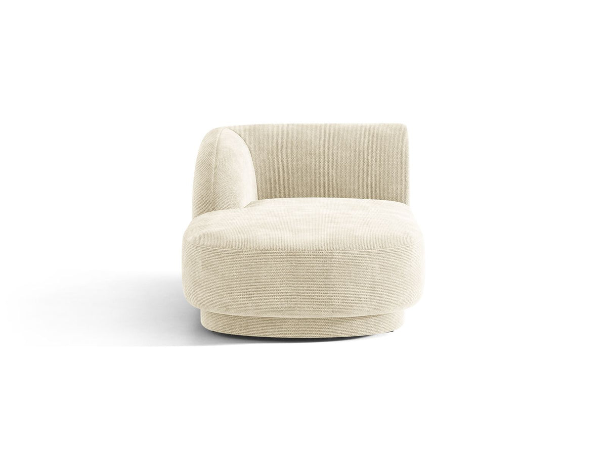 Miley Chaise Longue, 2 Seats, 90x156 cm — Light Beige / Left