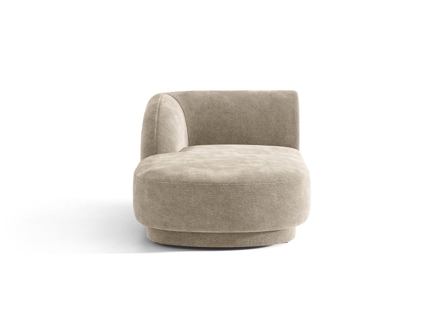 Chaiselongue Chenille Beige Miley — Beige