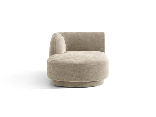 Miley Chaise Longue, 2 Seats, 90x156 cm — Beige / Left